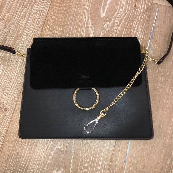 chloe suede purse